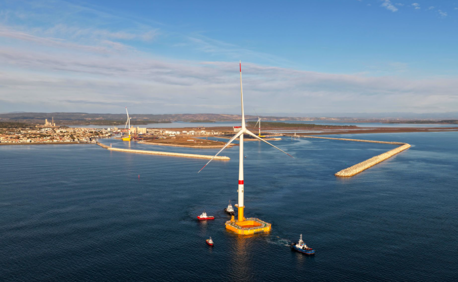 法國EolMed漂浮式風(fēng)電項(xiàng)目首臺(tái)風(fēng)機(jī)開始海上安裝