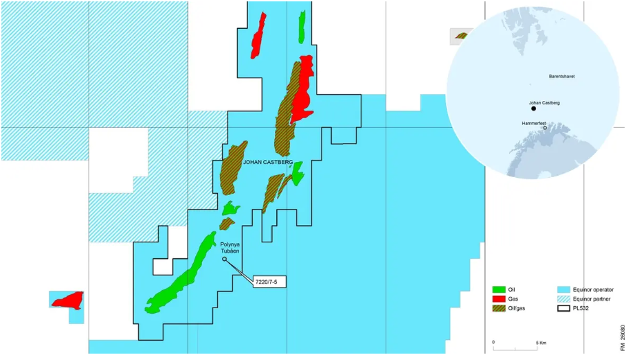 挪威國(guó)家石油公司（Equinor）在探區(qū)發(fā)現(xiàn)新石油